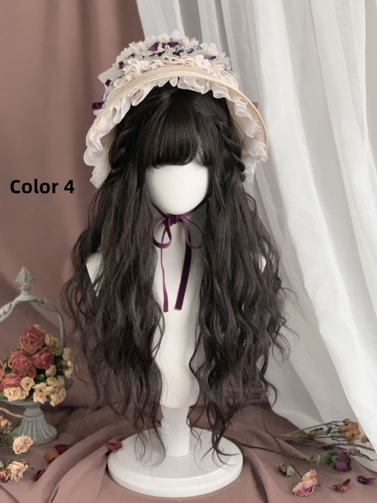 Highlight Hair Color Long Wavy Synthetic Wig 6 Colors