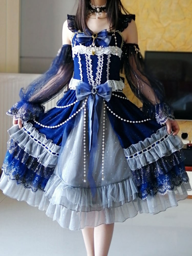 Starry Night Tea Party Jumper Skirt Full Set