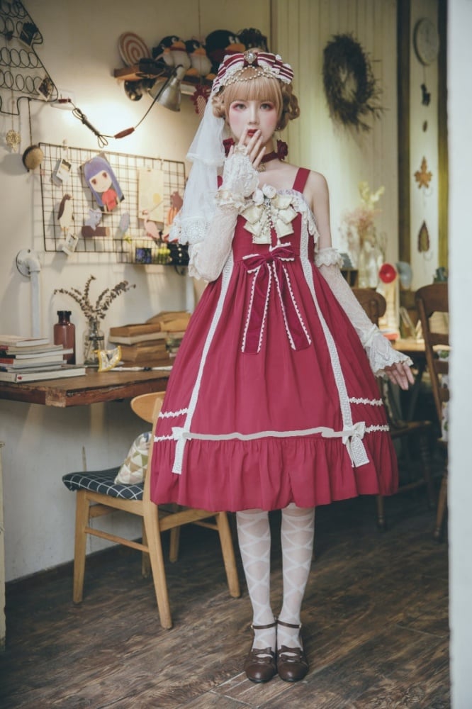 Elena's Vows Chiffon Sweet Jumper Skirt