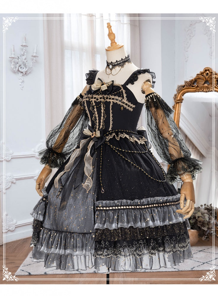 Starry Night Tea Party Lolita Dress SP JSK Set