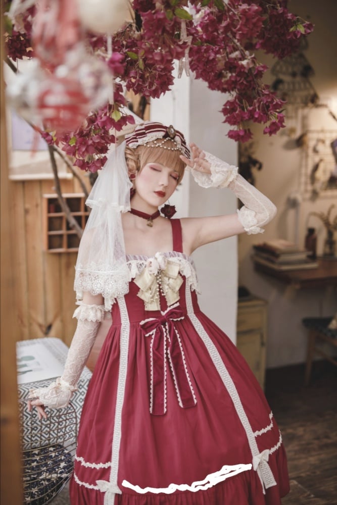 Elena's Vows Chiffon Sweet Jumper Skirt