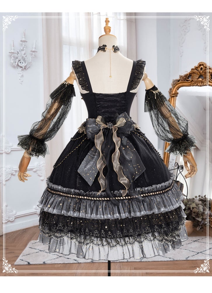 Starry Night Tea Party Lolita Dress SP JSK Set