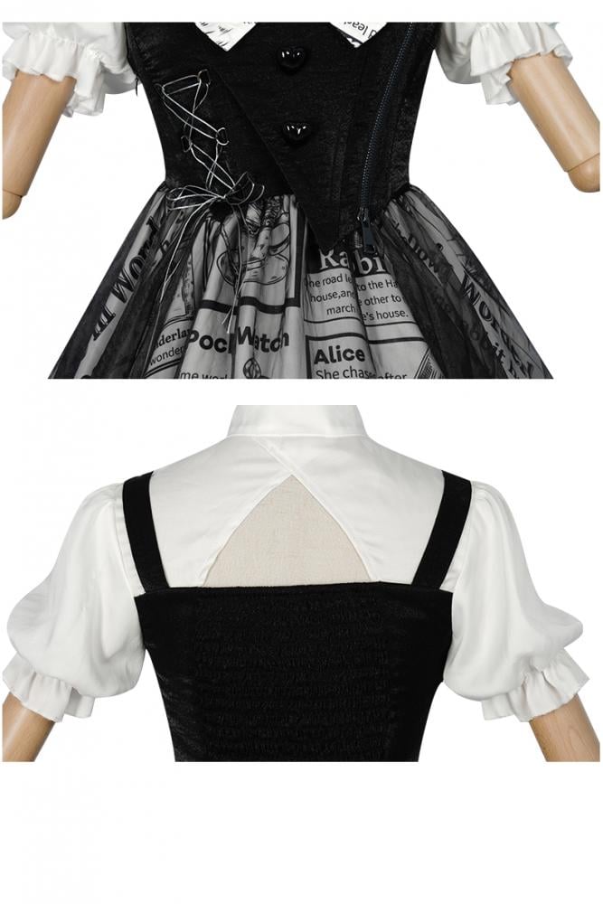 Alice Irregular Hem Skirt Punk One Piece Set