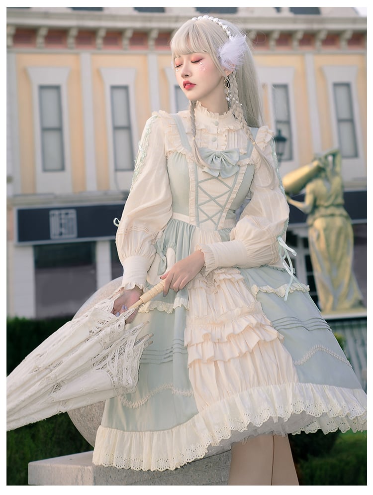 March Mulberry Country Lolita Dress Cotton JSK Set