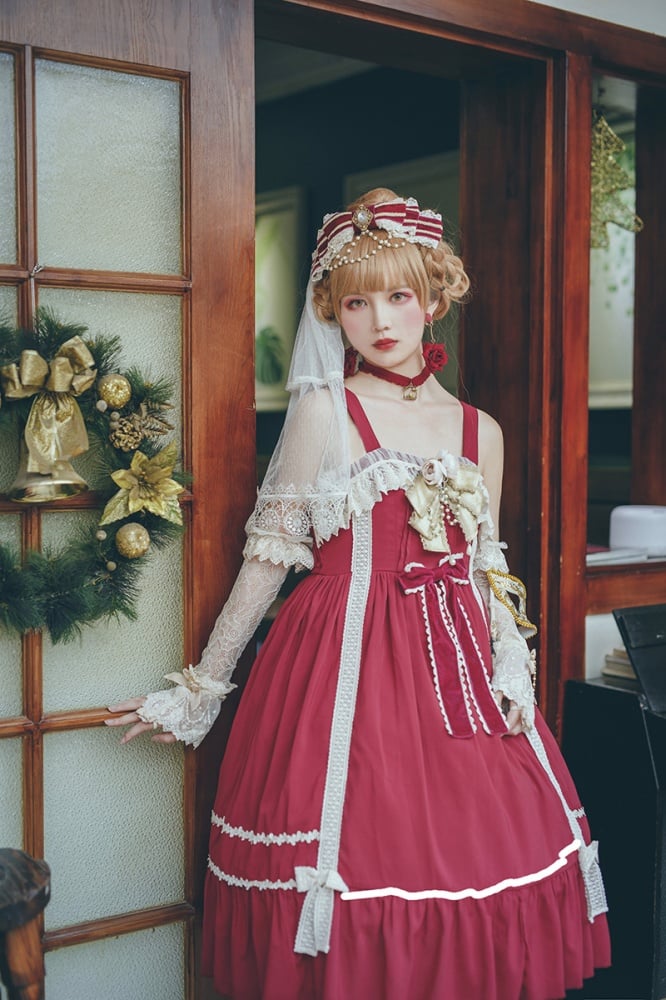 Elena's Vows Chiffon Sweet Jumper Skirt