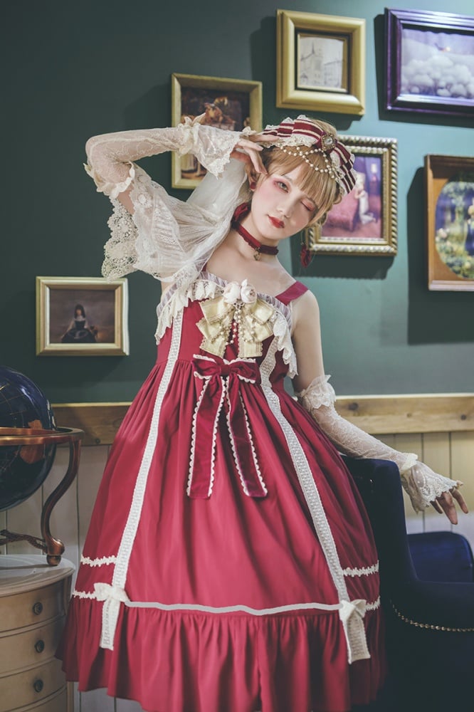 Elena's Vows Chiffon Sweet Jumper Skirt