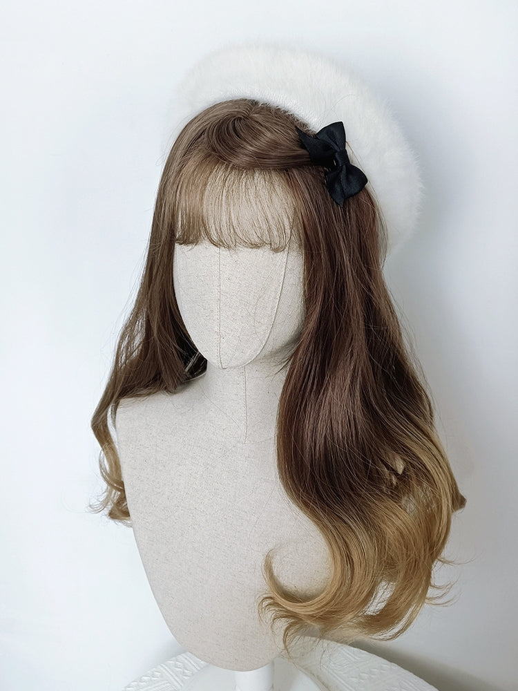 Long Wavy Brown Ombre Hair Wig