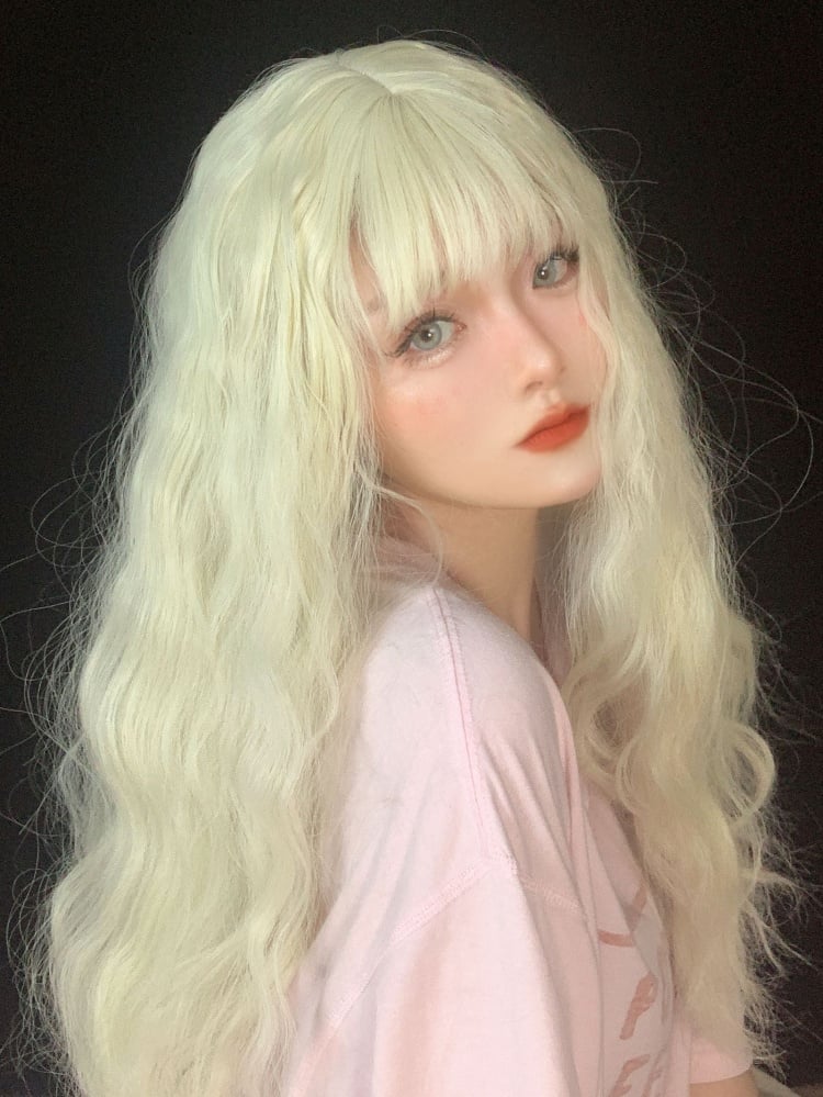 Blonde Long Curly Synthetic Wig