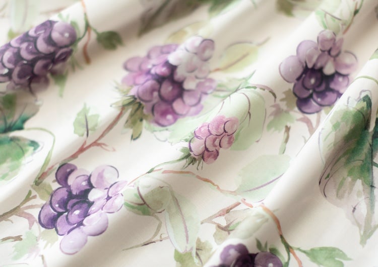 Summer Grape Print Dress High Waist Jumper Skirt