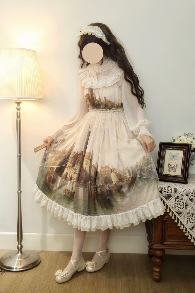 Twilight City Elegant Jumper Skirt