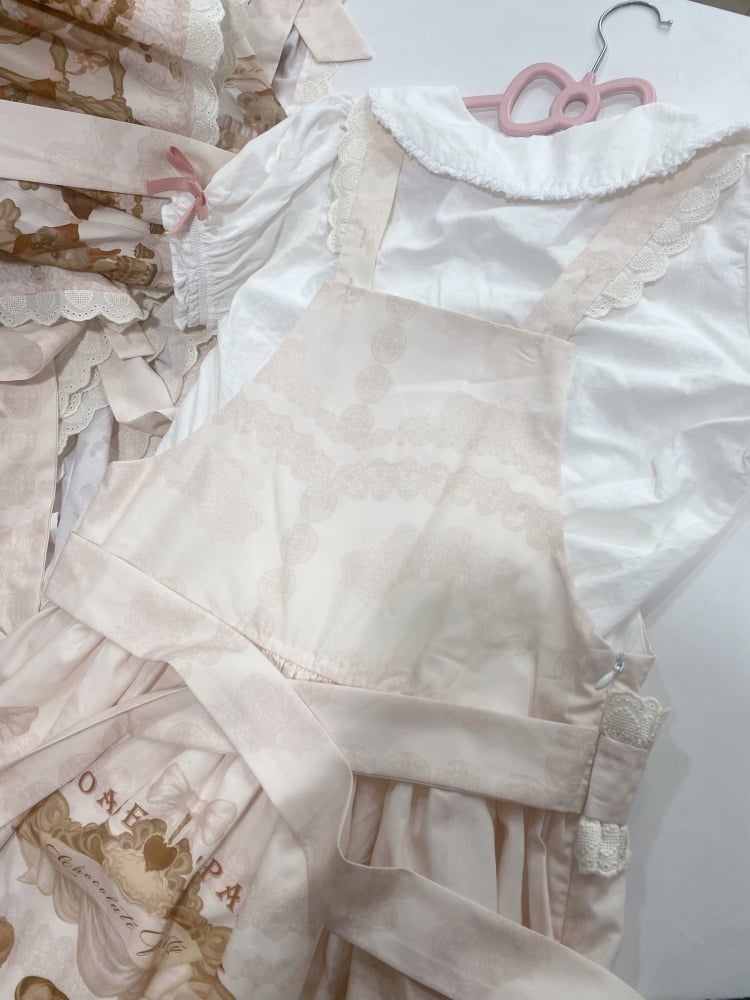 Sweet Brown Teddy Bears Print Overalls