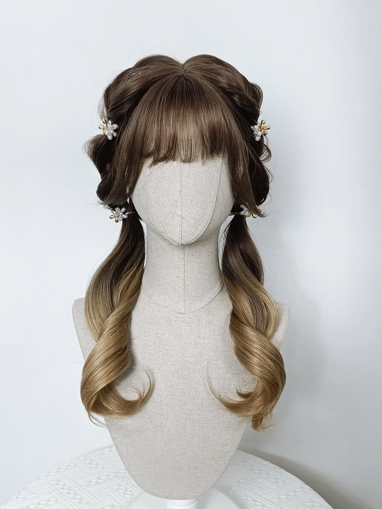 Long Wavy Brown Ombre Hair Wig