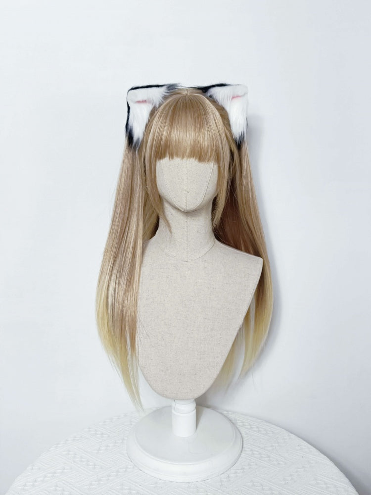 Long Straight Blonde Ombre Hair Wig