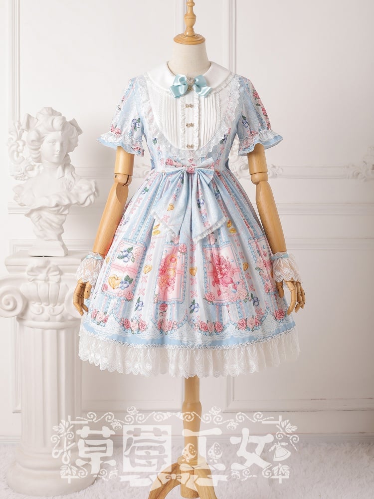 Blueberry Short Sleeves Lolita Dress OP