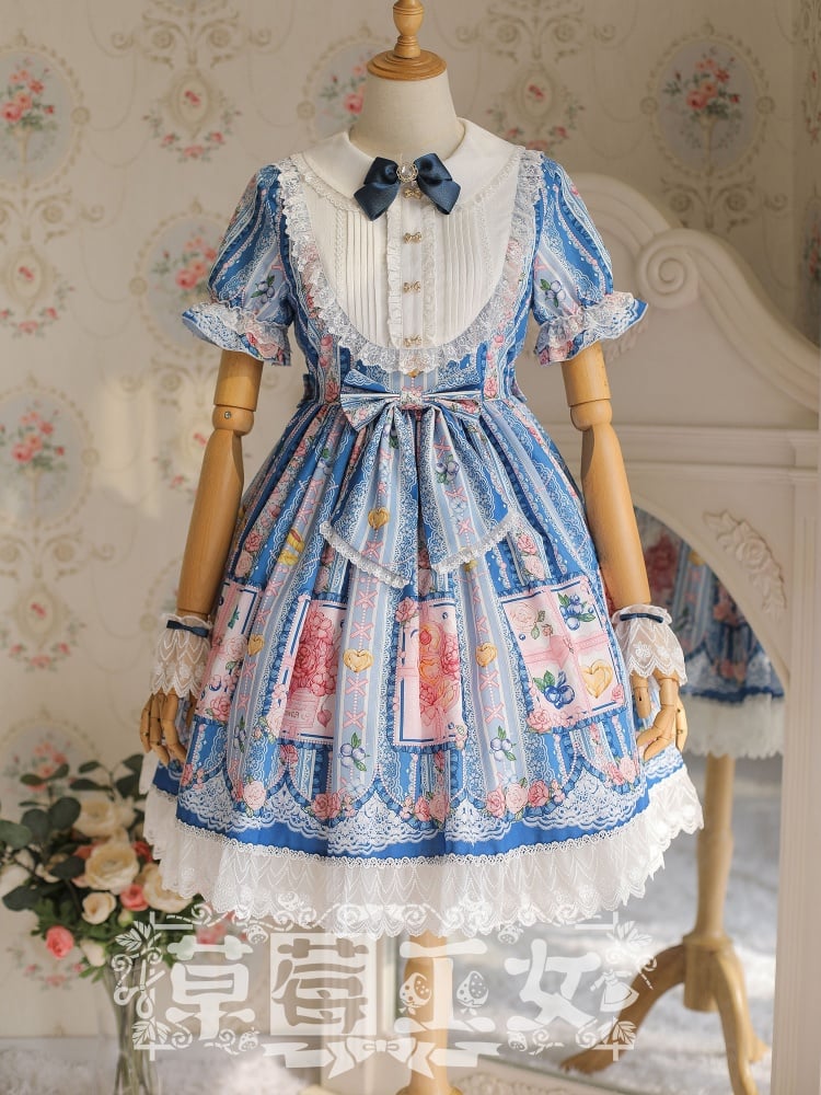 Blueberry Short Sleeves Lolita Dress OP