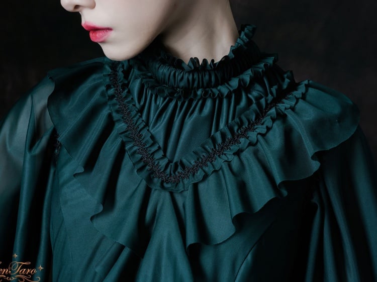 Detachable Cape Irregular Hemline JSK