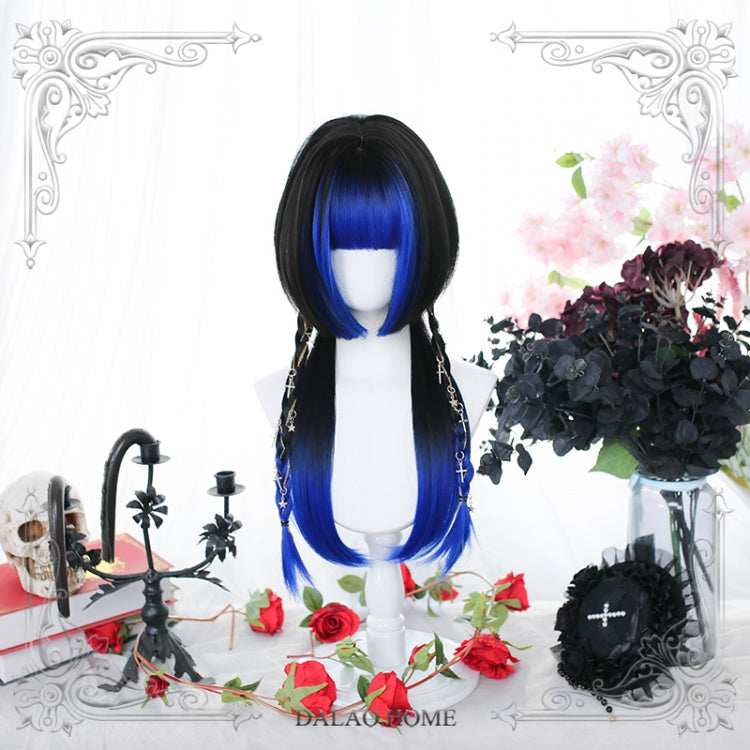 Butterfly Wings Hime Cut Long Straight Synthetic Wig