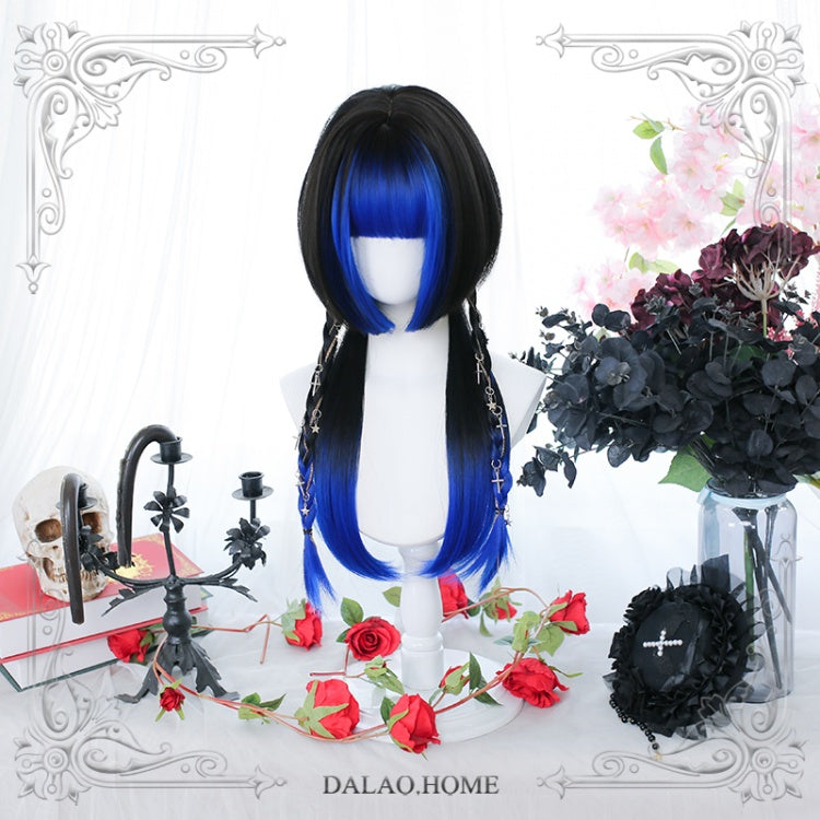 Butterfly Wings Hime Cut Long Straight Synthetic Wig