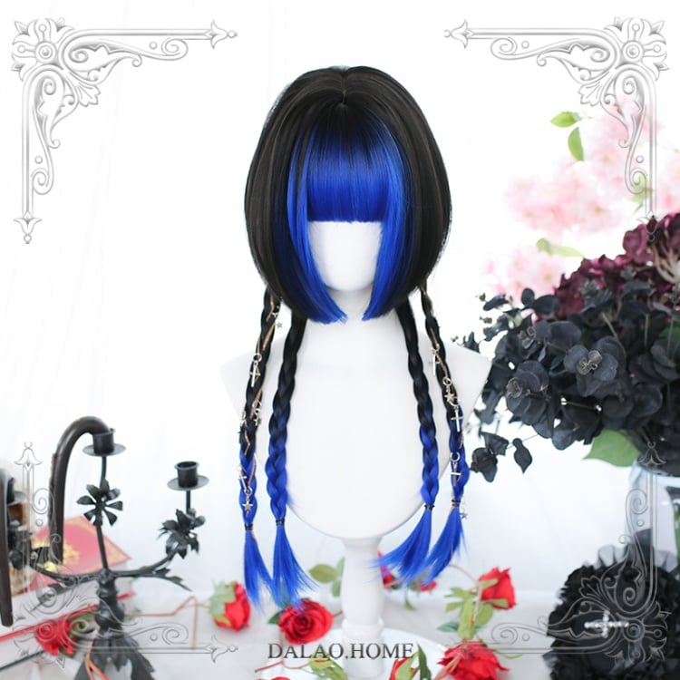Butterfly Wings Hime Cut Long Straight Synthetic Wig