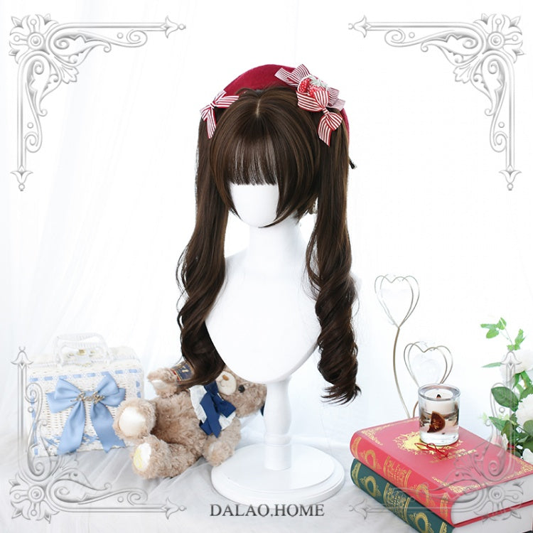 Dawn Brown Long Curly Double Ponytail Synthetic Wig