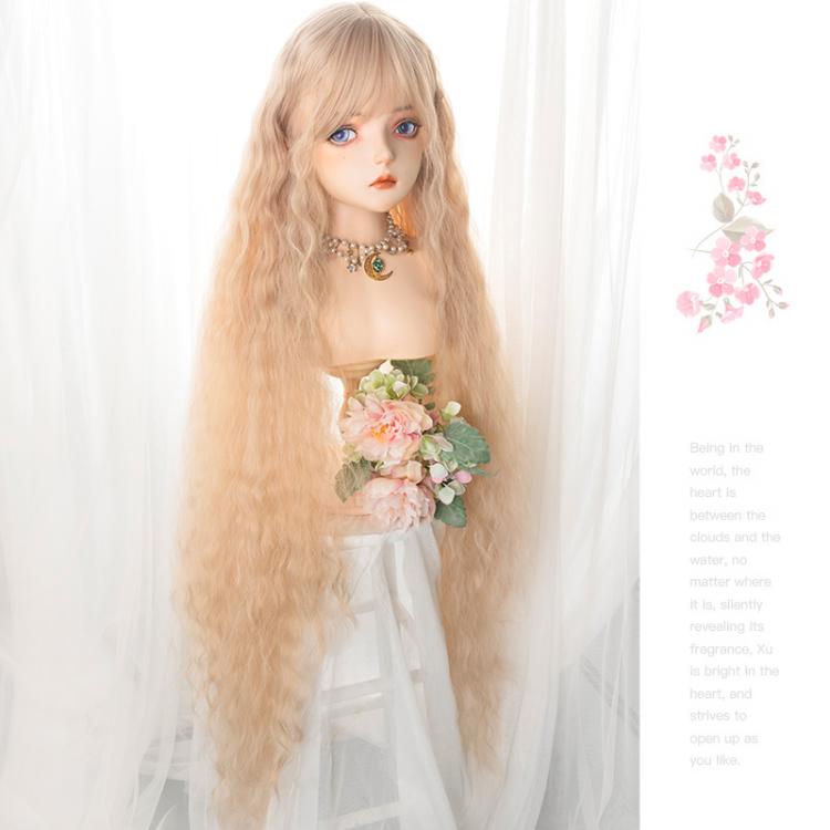 125CM Long Big Wave Curly Synthetic Wig with Bangs