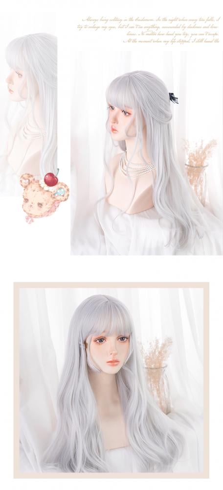 Summer Night Shimmer Big Wave Long Curly Synthetic Wig with Bangs