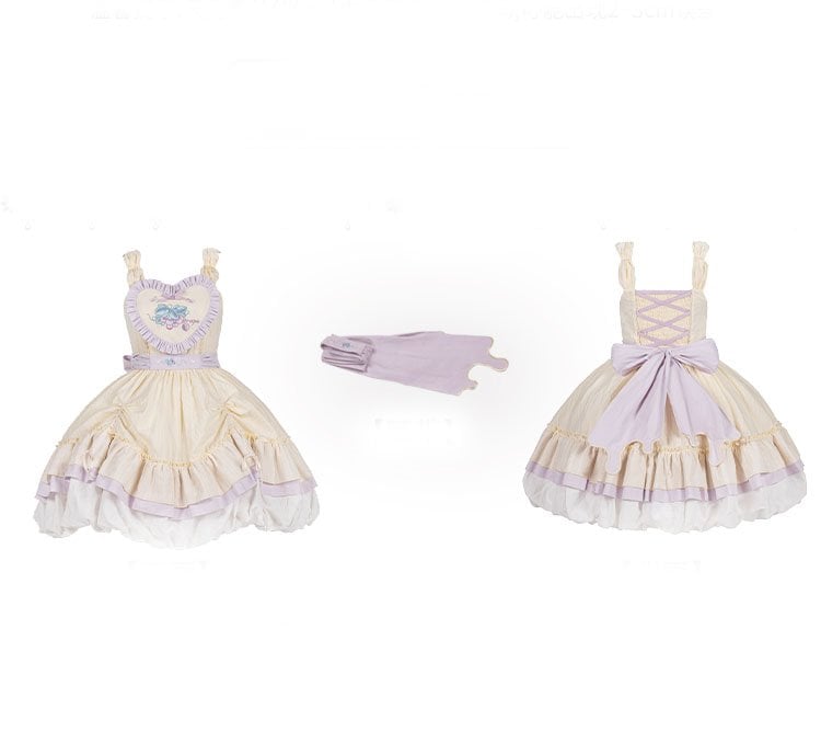 Grape Embroidery Bud Skirt Sweet Jumper Skirt