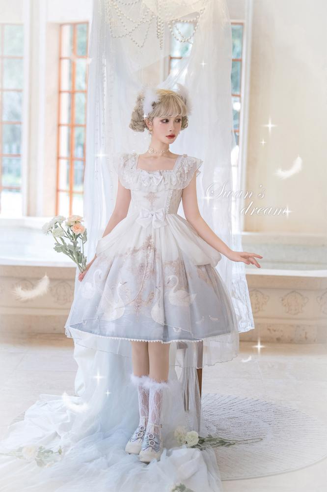 Swan's Dream Square Neckline Hime Jumper Skirt