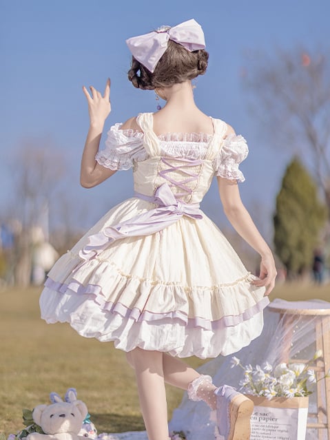 Grape Embroidery Bud Skirt Sweet Jumper Skirt