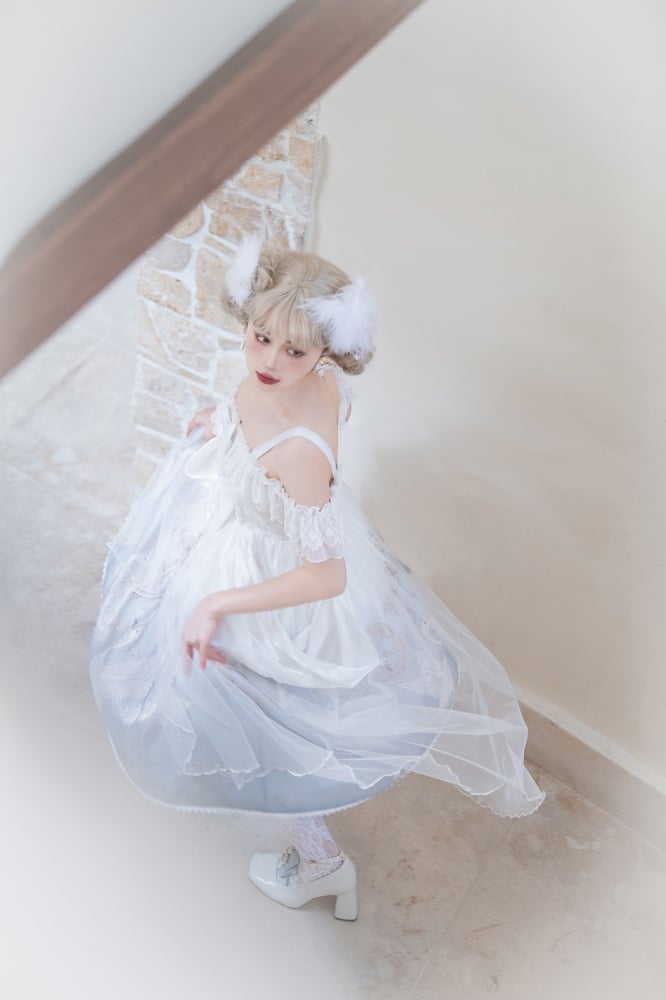 Swan's Dream Square Neckline Hime Jumper Skirt