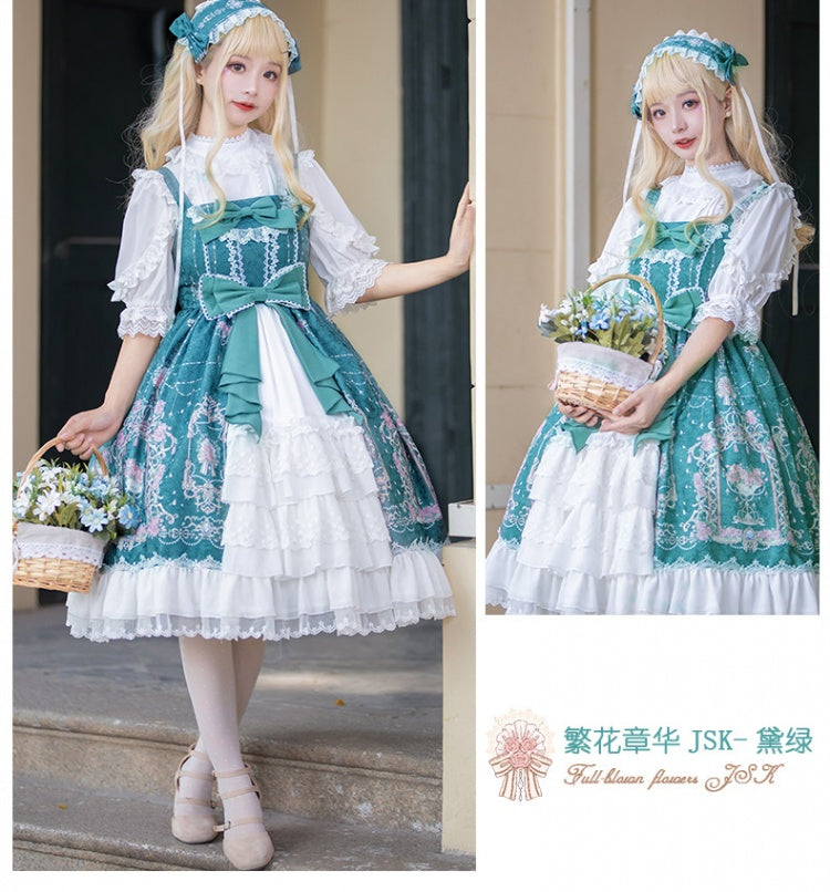 Lace-trimmed vintage Lolita dress