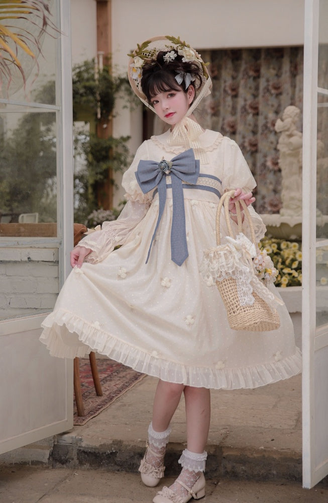 Chunhe V-neck Long Sleeves Elegant One Piece