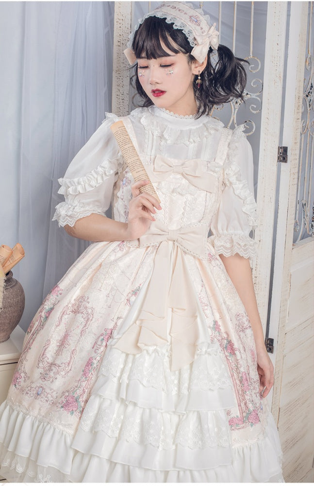 Floral Lolita dress back design