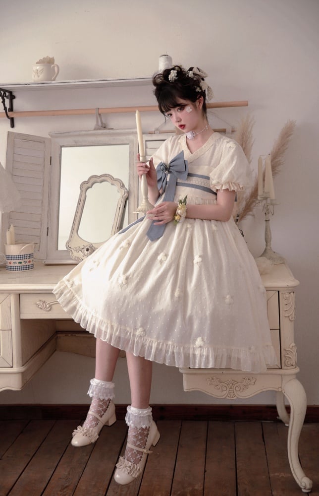 Chunhe V-neck Long Sleeves Elegant One Piece