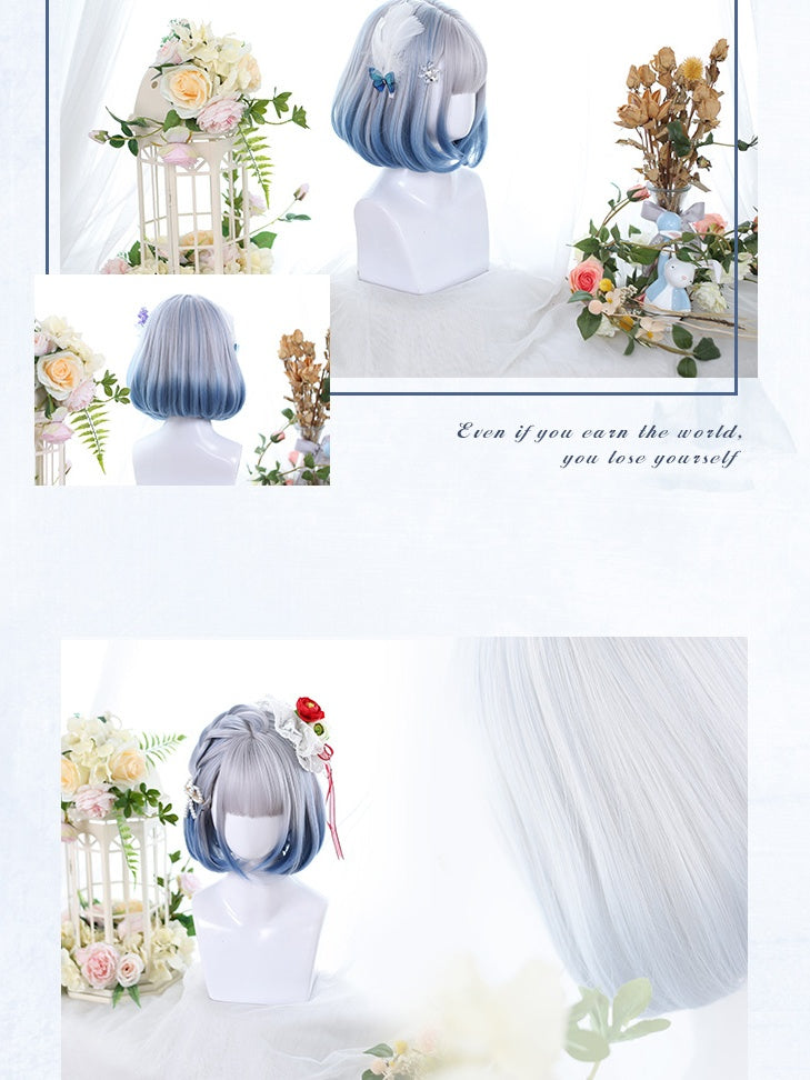 Hanchuan Buckle Short Ombre Synthetic Wig