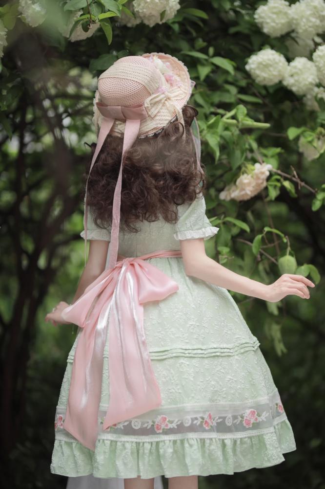 Little Rose Floral Embroidery One Piece