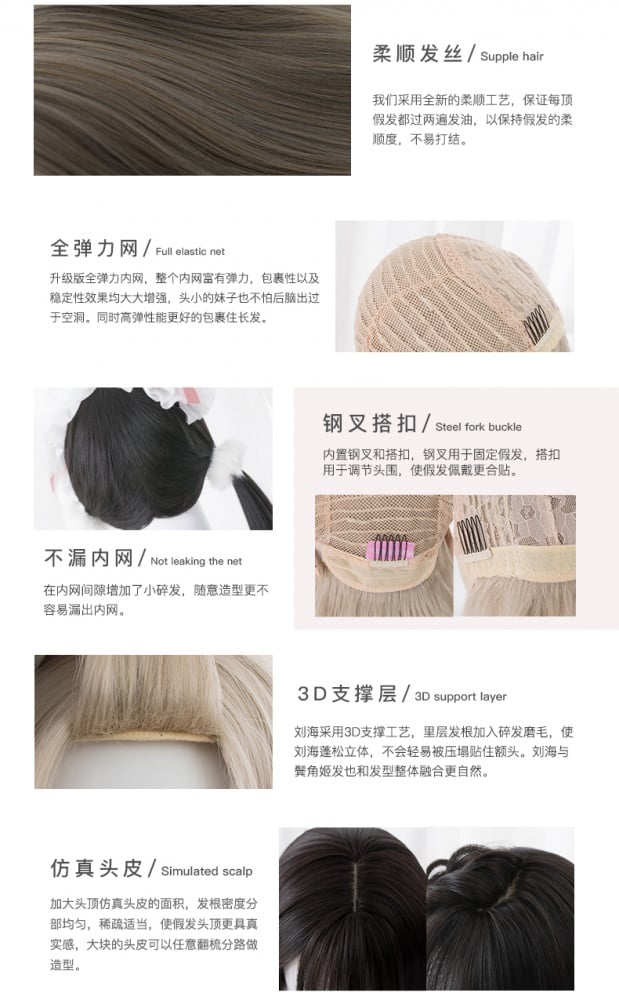 Melantha Half Black and Half Red Long Wavy Synthetic Wig With Bangs