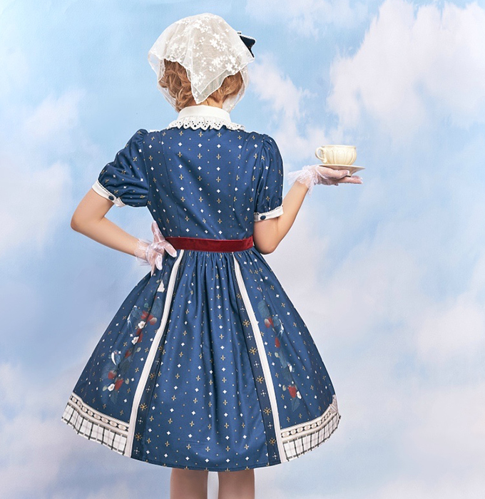 Berry Branch Short Sleeves Vintage One Piece
