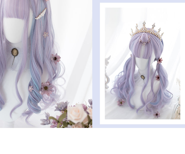 Dream Leman Lake Long Curly Synthetic Wig with Bangs