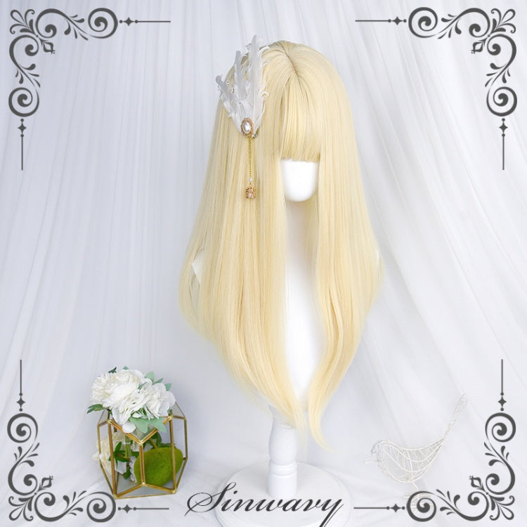 Snow Rabbit Microroll Long Curly Synthetic Wig