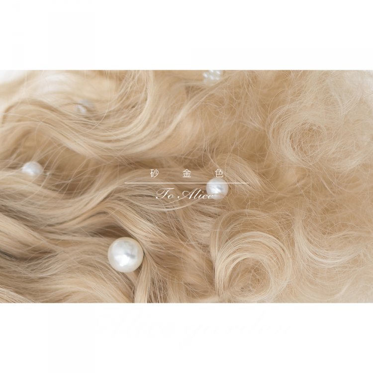 Sand Gold Short Curly Synthetic Wig