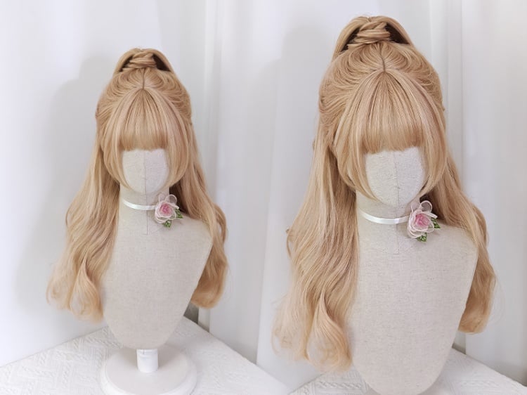 Long Wavy Blonde Doll Synthetic Wig