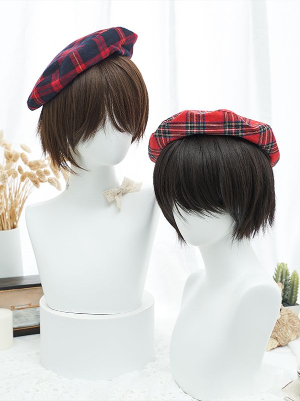 Light Brown / Black Ouji Short Synthetic Wig