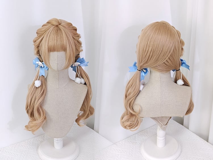 Long Wavy Blonde Doll Synthetic Wig