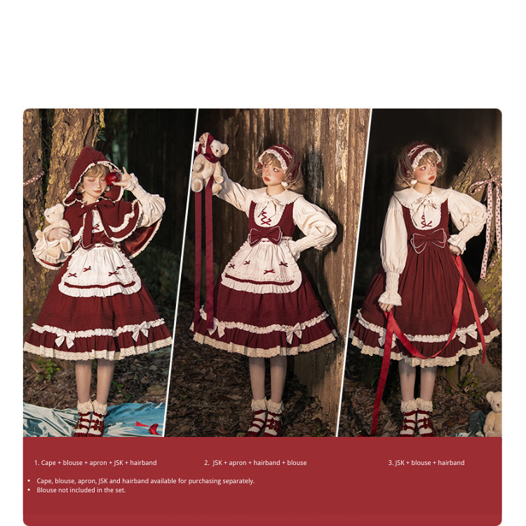 Ready to Ship-Little Red Riding Hood Classic Jumper Skirt