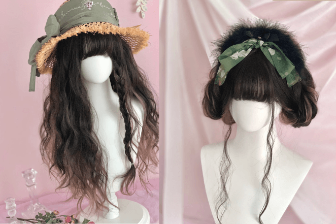 Highlight Hair Color Long Wavy Synthetic Wig 6 Colors