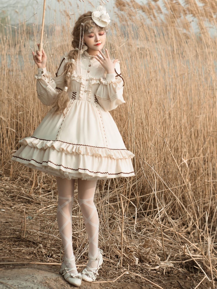 Shepherdess Detachable Long Skirt Two Ways Wear Lolita Dress