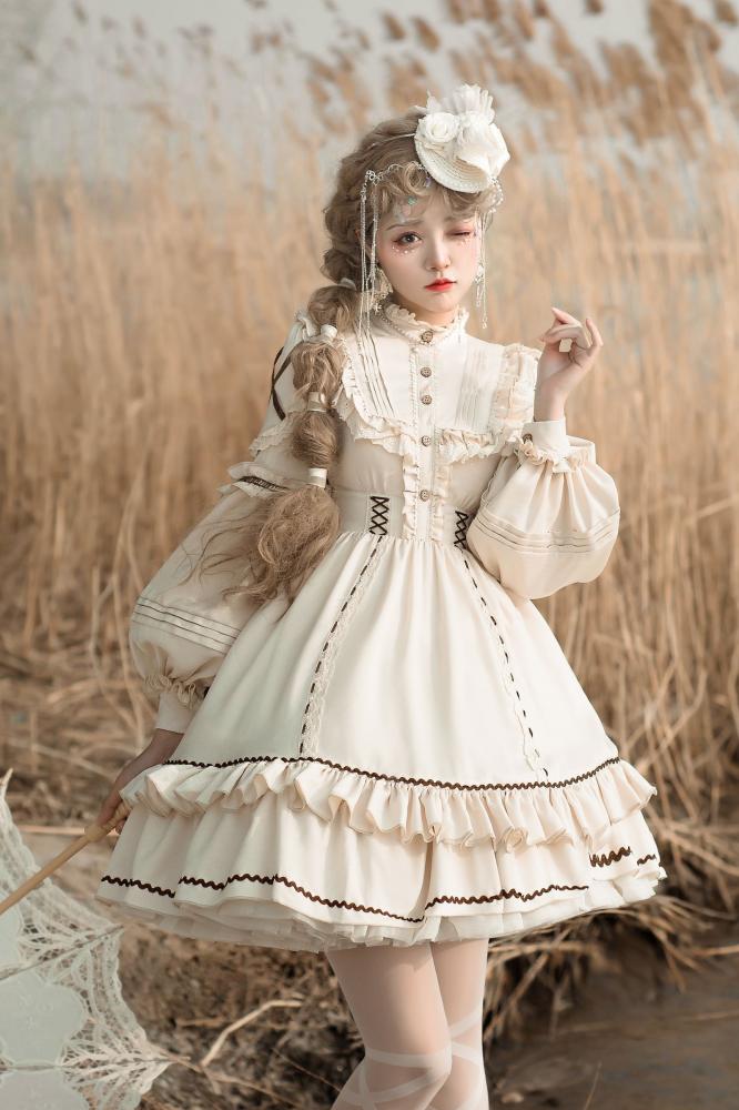 Shepherdess Detachable Long Skirt Two Ways Wear Lolita Dress