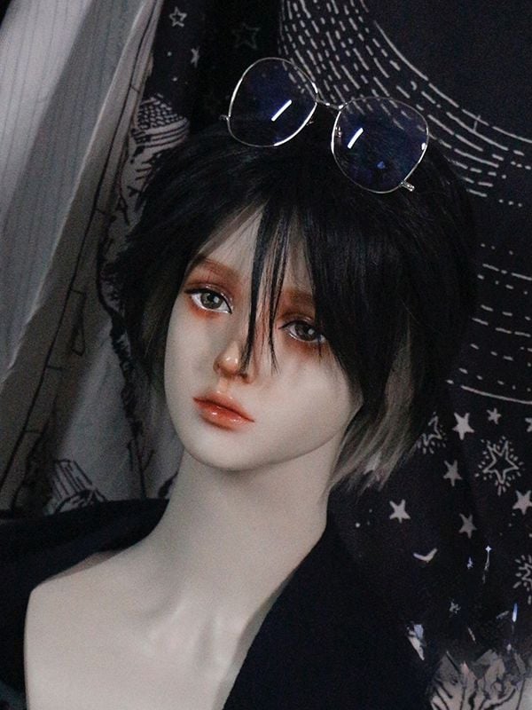 Soda Black and Grey Highlight Hair Color Ouji Short Wig