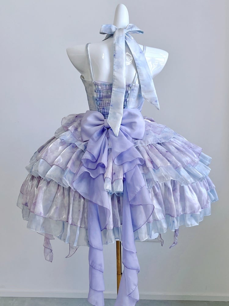 Sea Shell Bowknots Purple Corset Dress Mermaid Princess Summer Holiday Dress